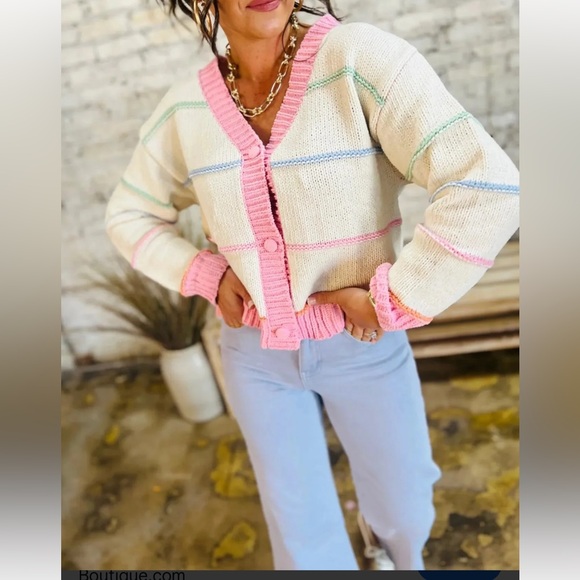 Colorful Striped Women's Sweater - Picture 11 of 11